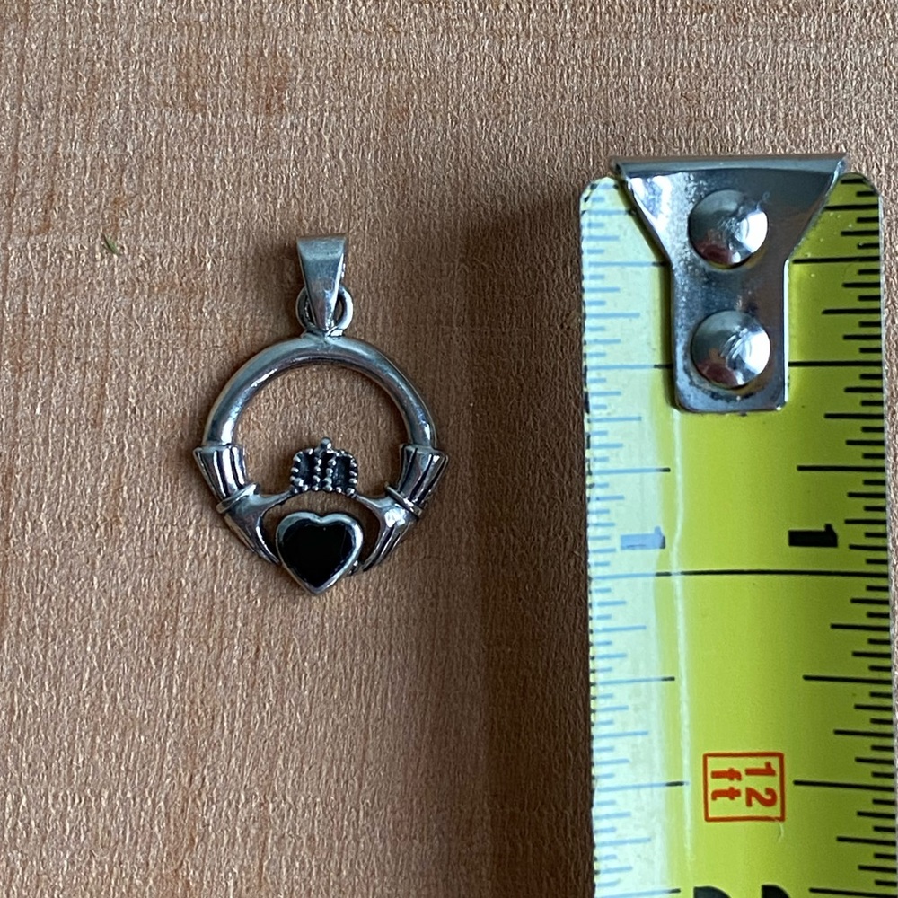 Claddagh Irish Pendant Sterling Silver 925